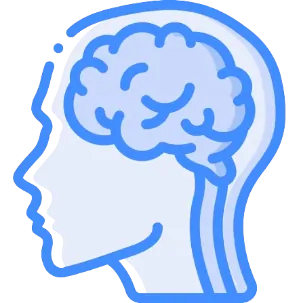 Icon representing brain health and mental focus