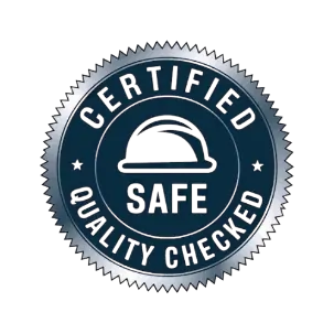 Premium quality and safety certified badge